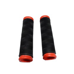 Αντιολισθητικές χειρολαβές Ποδηλάτου σε Μαύρο Κόκκινο 