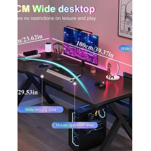 Γραφείο Gaming Ξύλινο Μαύρο με Μεταλλικά Πόδια 120x60x75εκ. Γραφείο Gaming Ξύλινο Μαύρο με Μεταλλικά Πόδια 120x60x75εκ.