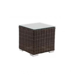 Βοηθητικό τραπεζάκι Αλουμινίου Rattan Naterial Costa Rica καφέ