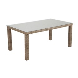 Τραπέζι Αλουμινίου Rattan 170x100x71cm Naterial Costa Rica μπεζ