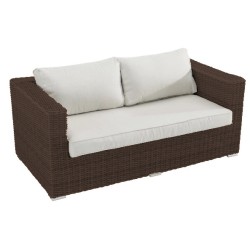 Διθέσιος Καναπές Αλουμινίου Rattan Naterial Costa Rica καφέ