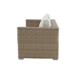 Διθέσιος Καναπές Αλουμινίου Rattan Naterial Costa Rica καφέ