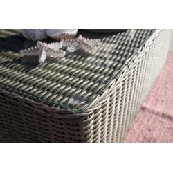 Τραπέζι Αλουμινίου Rattan Naterial Costa Rica καφέ