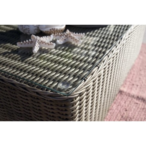 Τραπέζι Αλουμινίου Rattan Naterial Costa Rica καφέ