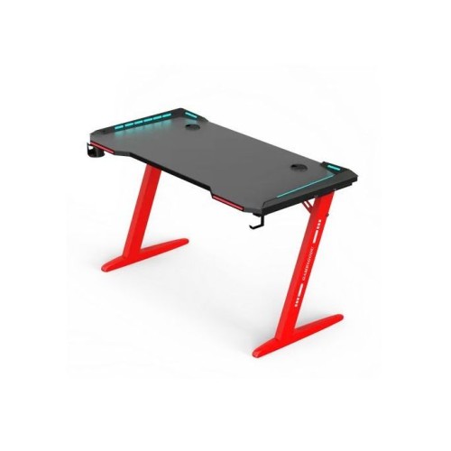 Γραφείο Gaming με φωτισμό RGB υφή ανθρακονήματος και μεταλλικό σκελετό Μαύρο - Κόκκινο 120x60x75cm Γραφείο Gaming με φωτισμό RGB υφή ανθρακονήματος και μεταλλικό σκελετό Μαύρο - Κόκκινο 120x60x75cm
