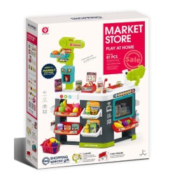 Παιδικό παιχνίδι μίμησης Super Market 81 τεμαχίων με αξεσουάρ, ταμείο, ζυγαριά και ράφια Παιδικό παιχνίδι μίμησης Super Market 81 τεμαχίων με αξεσουάρ, ταμείο, ζυγαριά και ράφια