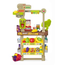 Παιδικό παιχνίδι μίμησης Super Market 61 τεμαχίων με αξεσουάρ, ταμείο, ζυγαριά και ράφια