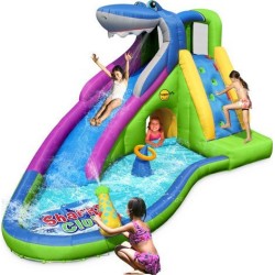 Happy Hop Φουσκωτό Τραμπολίνο με Νεροτσουλήθρα και πισίνα The Shark Club 