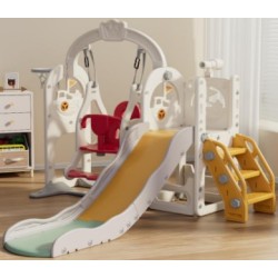 Πλαστική παιδική χαρά κο΄ύνια τσουλήθρα Βαρκούλα με τηλεσκόπιο και μπασκέτα σε λευκό