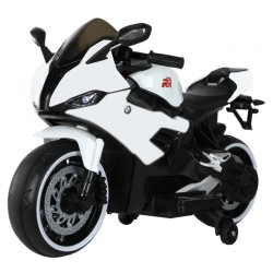 Ηλεκτροκίνητη παιδική μηχανή licensed BMW RR1000 12V σε λευκό