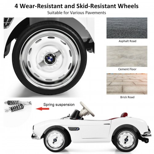 Ηλεκτροκίνητο Παιδικό Αυτοκίνητο Licensed BMW 507 Classic Vintage 12V Λευκό 