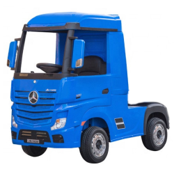 Ηλεκτροκίνητο Παιδικό Φορτηγό Mercedes Benz Actros Licensed 12V με Δερμάτινο Κάθισμα και Λάστιχα Τύπου Αυτοκινήτου σε μπλε χρώμα