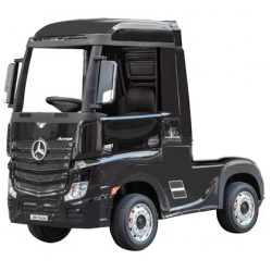 Ηλεκτροκίνητο Παιδικό Φορτηγό Mercedes Benz Actros Licensed 12V με Δερμάτινο Κάθισμα και Λάστιχα Τύπου Αυτοκινήτου μαύρο