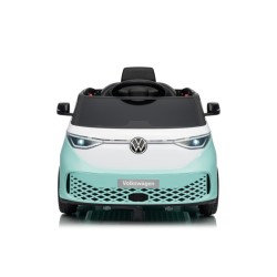 Ηλεκτροκίνητο παιδικό αυτοκίνητο Licensed Volkswagen ID BUZZ 12V με δερμάτινο κάθισμα και ελαστικά τύπου αυτοκινήτου τυρκουάζ