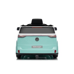 Ηλεκτροκίνητο παιδικό αυτοκίνητο Licensed Volkswagen ID BUZZ 12V με δερμάτινο κάθισμα και ελαστικά τύπου αυτοκινήτου τυρκουάζ