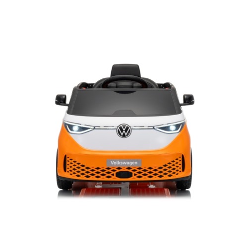 Ηλεκτροκίνητο παιδικό αυτοκίνητο Licensed Volkswagen ID BUZZ 12V με δερμάτινο κάθισμα και ελαστικά τύπου αυτοκινήτου πορτοκαλί
