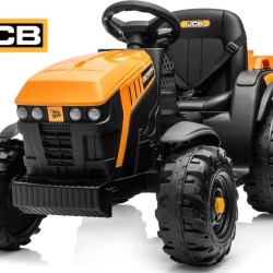 Ηλεκτροκίνητο παιδικό τρακτέρ με τρέιλερ Licensed JCB 12V ηλικίας 3-8 ετών
