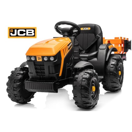 Ηλεκτροκίνητο παιδικό τρακτέρ με τρέιλερ Licensed JCB 12V ηλικίας 3-8 ετών