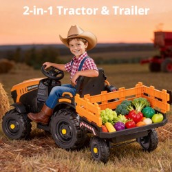 Ηλεκτροκίνητο παιδικό τρακτέρ με τρέιλερ Licensed JCB 12V ηλικίας 3-8 ετών Ηλεκτροκίνητο παιδικό τρακτέρ με τρέιλερ Licensed JCB 12V ηλικίας 3-8 ετών