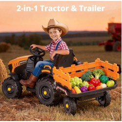 Ηλεκτροκίνητο παιδικό τρακτέρ με τρέιλερ Licensed JCB 12V ηλικίας 3-8 ετών Ηλεκτροκίνητο παιδικό τρακτέρ με τρέιλερ Licensed JCB 12V ηλικίας 3-8 ετών