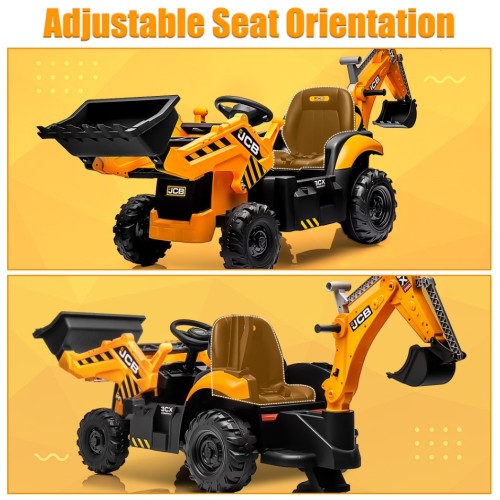 Ηλεκτροκίνητη παιδική μπουλντόζα - εκσκαφέας Licensed JCB 12V ηλικίας 3-7 ετών