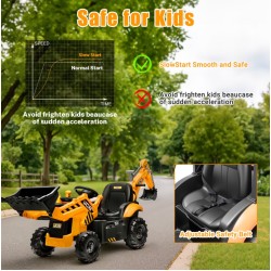 Ηλεκτροκίνητη παιδική μπουλντόζα - εκσκαφέας Licensed JCB 12V ηλικίας 3-7 ετών