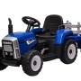 Ηλεκτροκίνητο Παιδικό Τρακτέρ 12V Με Trailer σε μπλε χρώμα