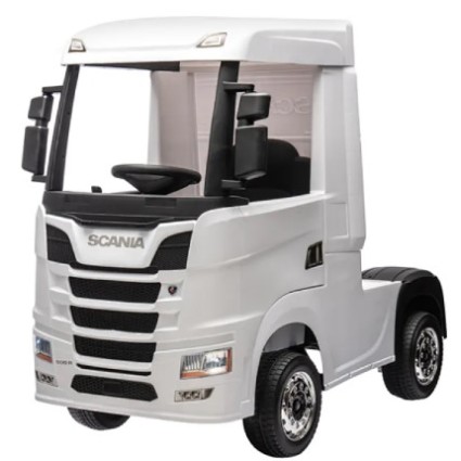 Ηλεκτροκίνητο Παιδικό Φορτηγό Licensed Scania R series 12V με Δερμάτινο Κάθισμα και Λάστιχα Τύπου Αυτοκινήτου λευκό Ηλεκτροκίνητο Παιδικό Φορτηγό Licensed Scania R series 12V με Δερμάτινο Κάθισμα και Λάστιχα Τύπου Αυτοκινήτου λευκό