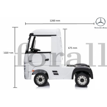 Ηλεκτροκίνητο Παιδικό Φορτηγό Mercedes Benz Actros Licensed 12V με Δερμάτινο Κάθισμα και Λάστιχα Τύπου Αυτοκινήτου Λευκό Ηλεκτροκίνητο Παιδικό Φορτηγό Mercedes Benz Actros Licensed 12V με Δερμάτινο Κάθισμα και Λάστιχα Τύπου Αυτοκινήτου Λευκό