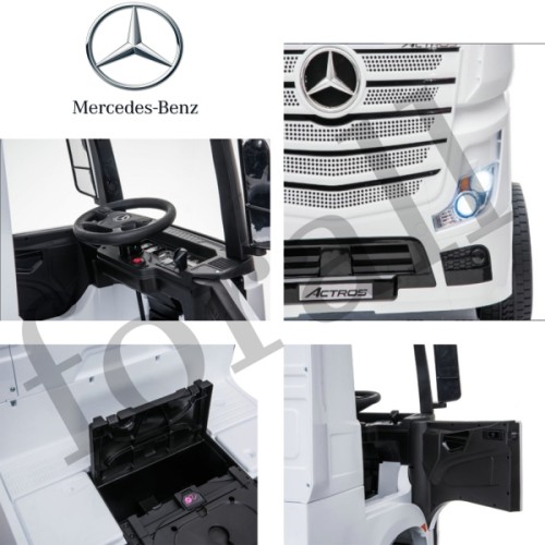 Ηλεκτροκίνητο Παιδικό Φορτηγό Mercedes Benz Actros Licensed 12V με Δερμάτινο Κάθισμα και Λάστιχα Τύπου Αυτοκινήτου Λευκό Ηλεκτροκίνητο Παιδικό Φορτηγό Mercedes Benz Actros Licensed 12V με Δερμάτινο Κάθισμα και Λάστιχα Τύπου Αυτοκινήτου Λευκό