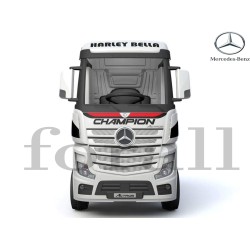 Ηλεκτροκίνητο Παιδικό Φορτηγό Mercedes Benz Actros Licensed 12V με Δερμάτινο Κάθισμα και Λάστιχα Τύπου Αυτοκινήτου Λευκό 
