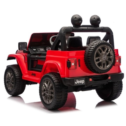 Ηλεκτροκίνητο Παιδικό Αυτοκίνητο Licensed Wrangler Rubicon Διθέσιο 24v κόκκινο με δερμάτινα καθίσματα και ελαστικά τύπου αυτοκινήτου Ηλεκτροκίνητο Παιδικό Αυτοκίνητο Licensed Wrangler Rubicon Διθέσιο 24v κόκκινο με δερμάτινα καθίσματα και ελαστικά τύπου αυτοκινήτου