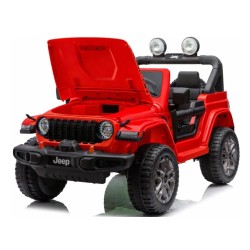 Ηλεκτροκίνητο Παιδικό Αυτοκίνητο Licensed Wrangler Rubicon Διθέσιο 24v κόκκινο με δερμάτινα καθίσματα και ελαστικά τύπου αυτοκινήτου Ηλεκτροκίνητο Παιδικό Αυτοκίνητο Licensed Wrangler Rubicon Διθέσιο 24v κόκκινο με δερμάτινα καθίσματα και ελαστικά τύπου αυτοκινήτου