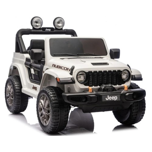 Ηλεκτροκίνητο Παιδικό Αυτοκίνητο Licensed Wrangler Rubicon Διθέσιο 24v λευκό με δερμάτινα καθίσματα και ελαστικά τύπου αυτοκινήτου Ηλεκτροκίνητο Παιδικό Αυτοκίνητο Licensed Wrangler Rubicon Διθέσιο 24v λευκό με δερμάτινα καθίσματα και ελαστικά τύπου αυτοκινήτου