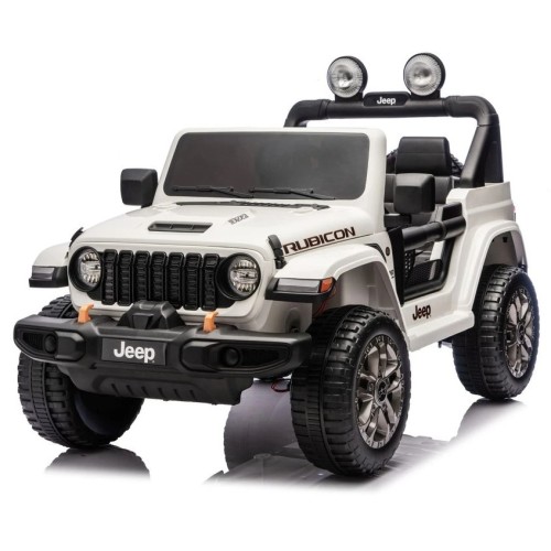 Ηλεκτροκίνητο Παιδικό Αυτοκίνητο Licensed Wrangler Rubicon Διθέσιο 24v λευκό με δερμάτινα καθίσματα και ελαστικά τύπου αυτοκινήτου Ηλεκτροκίνητο Παιδικό Αυτοκίνητο Licensed Wrangler Rubicon Διθέσιο 24v λευκό με δερμάτινα καθίσματα και ελαστικά τύπου αυτοκινήτου
