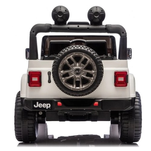 Ηλεκτροκίνητο Παιδικό Αυτοκίνητο Licensed Wrangler Rubicon Διθέσιο 24v λευκό με δερμάτινα καθίσματα και ελαστικά τύπου αυτοκινήτου Ηλεκτροκίνητο Παιδικό Αυτοκίνητο Licensed Wrangler Rubicon Διθέσιο 24v λευκό με δερμάτινα καθίσματα και ελαστικά τύπου αυτοκινήτου