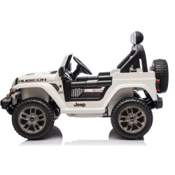 Ηλεκτροκίνητο Παιδικό Αυτοκίνητο Licensed Wrangler Rubicon Διθέσιο 24v λευκό με δερμάτινα καθίσματα και ελαστικά τύπου αυτοκινήτου Ηλεκτροκίνητο Παιδικό Αυτοκίνητο Licensed Wrangler Rubicon Διθέσιο 24v λευκό με δερμάτινα καθίσματα και ελαστικά τύπου αυτοκινήτου