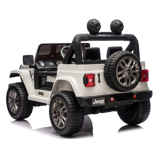 Ηλεκτροκίνητο Παιδικό Αυτοκίνητο Licensed Wrangler Rubicon Διθέσιο 24v λευκό με δερμάτινα καθίσματα και ελαστικά τύπου αυτοκινήτου Ηλεκτροκίνητο Παιδικό Αυτοκίνητο Licensed Wrangler Rubicon Διθέσιο 24v λευκό με δερμάτινα καθίσματα και ελαστικά τύπου αυτοκινήτου