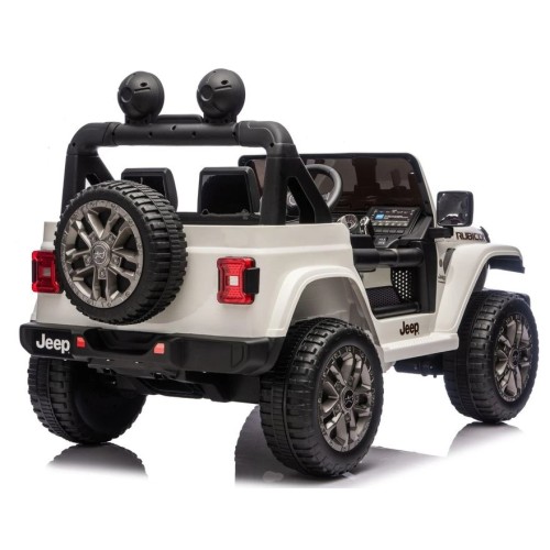 Ηλεκτροκίνητο Παιδικό Αυτοκίνητο Licensed Wrangler Rubicon Διθέσιο 24v λευκό με δερμάτινα καθίσματα και ελαστικά τύπου αυτοκινήτου Ηλεκτροκίνητο Παιδικό Αυτοκίνητο Licensed Wrangler Rubicon Διθέσιο 24v λευκό με δερμάτινα καθίσματα και ελαστικά τύπου αυτοκινήτου