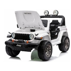 Ηλεκτροκίνητο Παιδικό Αυτοκίνητο Licensed Wrangler Rubicon Διθέσιο 24v λευκό με δερμάτινα καθίσματα και ελαστικά τύπου αυτοκινήτου Ηλεκτροκίνητο Παιδικό Αυτοκίνητο Licensed Wrangler Rubicon Διθέσιο 24v λευκό με δερμάτινα καθίσματα και ελαστικά τύπου αυτοκινήτου