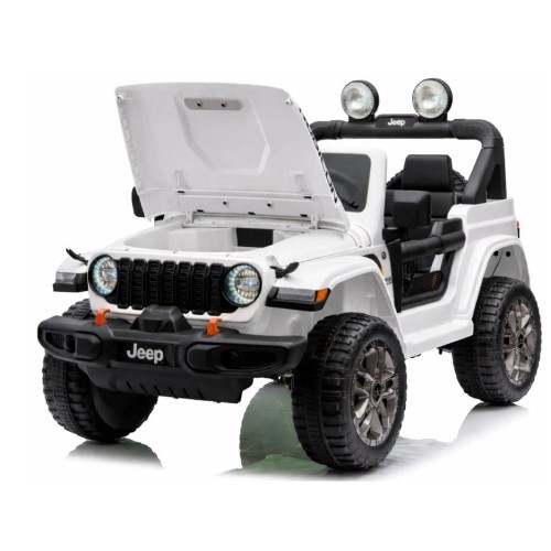 Ηλεκτροκίνητο Παιδικό Αυτοκίνητο Licensed Wrangler Rubicon Διθέσιο 24v λευκό με δερμάτινα καθίσματα και ελαστικά τύπου αυτοκινήτου Ηλεκτροκίνητο Παιδικό Αυτοκίνητο Licensed Wrangler Rubicon Διθέσιο 24v λευκό με δερμάτινα καθίσματα και ελαστικά τύπου αυτοκινήτου