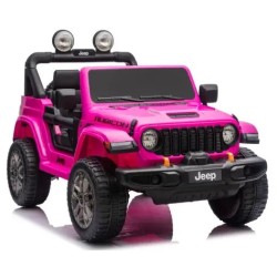 Ηλεκτροκίνητο Παιδικό Αυτοκίνητο Licensed Wrangler Rubicon Διθέσιο 24v ροζ με δερμάτινα καθίσματα και ελαστικά τύπου αυτοκινήτου Ηλεκτροκίνητο Παιδικό Αυτοκίνητο Licensed Wrangler Rubicon Διθέσιο 24v ροζ με δερμάτινα καθίσματα και ελαστικά τύπου αυτοκινήτου