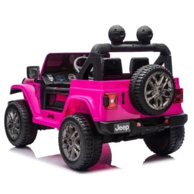 Ηλεκτροκίνητο Παιδικό Αυτοκίνητο Licensed Wrangler Rubicon Διθέσιο 24v ροζ με δερμάτινα καθίσματα και ελαστικά τύπου αυτοκινήτου Ηλεκτροκίνητο Παιδικό Αυτοκίνητο Licensed Wrangler Rubicon Διθέσιο 24v ροζ με δερμάτινα καθίσματα και ελαστικά τύπου αυτοκινήτου
