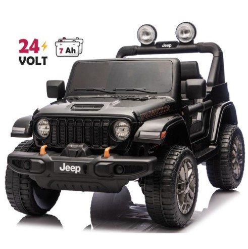 Ηλεκτροκίνητο Παιδικό Αυτοκίνητο Licensed Wrangler Rubicon Διθέσιο 24v Μαύρο με δερμάτινα καθίσματα και ελαστικά τύπου αυτοκινήτου Ηλεκτροκίνητο Παιδικό Αυτοκίνητο Licensed Wrangler Rubicon Διθέσιο 24v Μαύρο με δερμάτινα καθίσματα και ελαστικά τύπου αυτοκινήτου