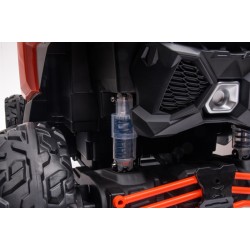 Ηλεκτροκίνητο παιδικό αυτοκίνητο Διθέσιο Licensed Can AM Maverick UTV 24V με δερμάτινα καθίσματα και ελαστικά τύπου αυτοκινήτου σε πορτοκαλί