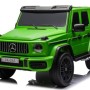 Ηλεκτροκίνητο Παιδικό αυτοκίνητο Διθέσιο Licensed Mercedes AMG G63 24V με 4 μοτέρ δερμάτινα καθίσματα και ελαστικά τύπου αυτοκινήτου και λογότυπο AMG στο άνοιγμα της πόρτας σε πράσινο ματ