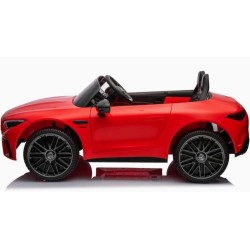 Ηλεκτροκίνητο Παιδικό αυτοκίνητο Licensed Mercedes AMG SL63 12V με δερμάτινα καθίσματα και ελαστικά τύπου αυτοκινήτου σε Κόκκινο