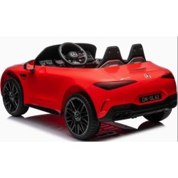 Ηλεκτροκίνητο Παιδικό αυτοκίνητο Licensed Mercedes AMG SL63 12V με δερμάτινα καθίσματα και ελαστικά τύπου αυτοκινήτου σε Κόκκινο