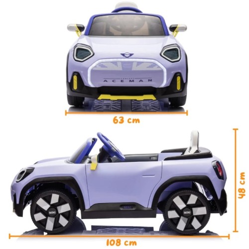 Ηλεκτροκίνητο Παιδικό Αυτοκίνητο Licensed Mini concept Aceman 12V σε μωβ Ηλεκτροκίνητο Παιδικό Αυτοκίνητο Licensed Mini concept Aceman 12V σε μωβ
