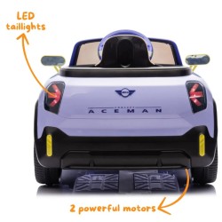 Ηλεκτροκίνητο Παιδικό Αυτοκίνητο Licensed Mini concept Aceman 12V σε μωβ